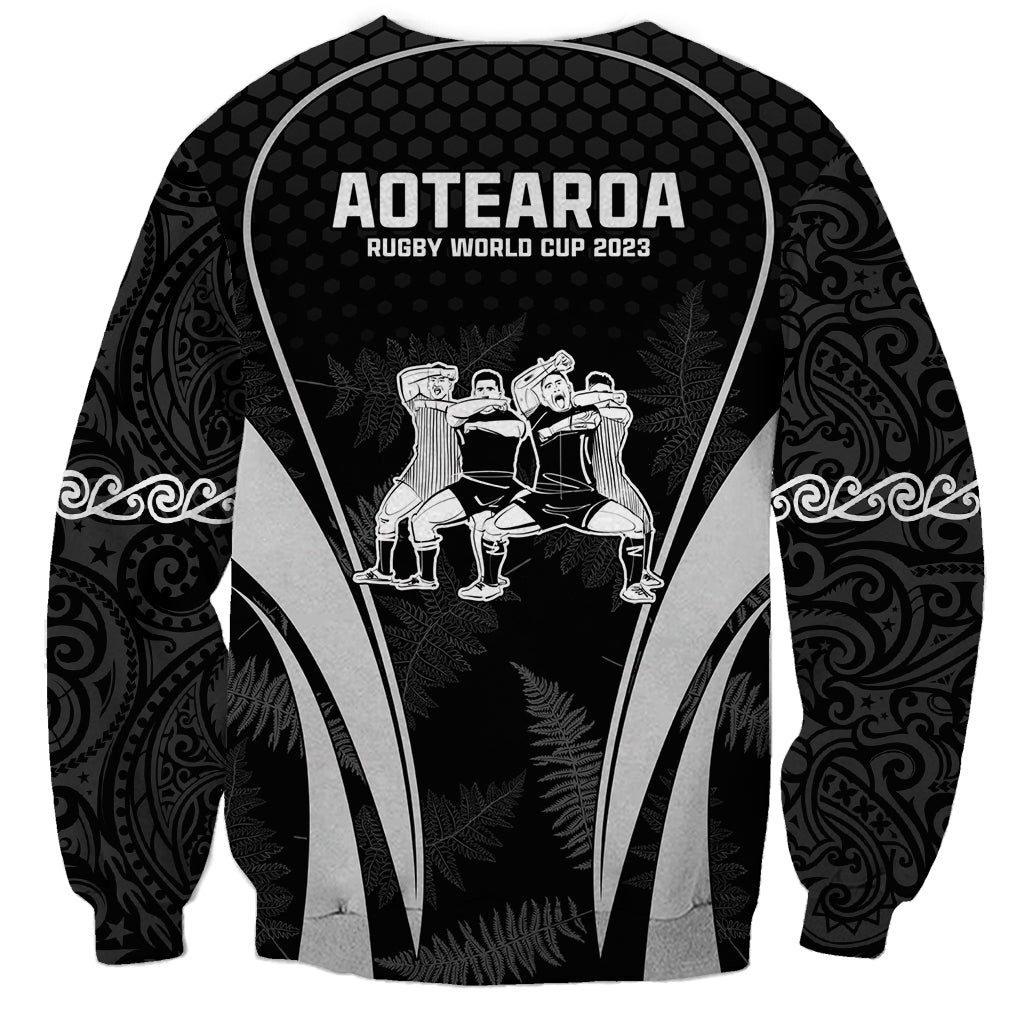 New Zealand Aotearoa Rugby Sweatshirt Haka Dance Mixed Silver Fern Sporty Style LT9 - Polynesian Pride