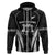 Custom New Zealand Aotearoa Rugby Hoodie Haka Dance Mixed Silver Fern Sporty Style LT9 Zip Hoodie Black - Polynesian Pride