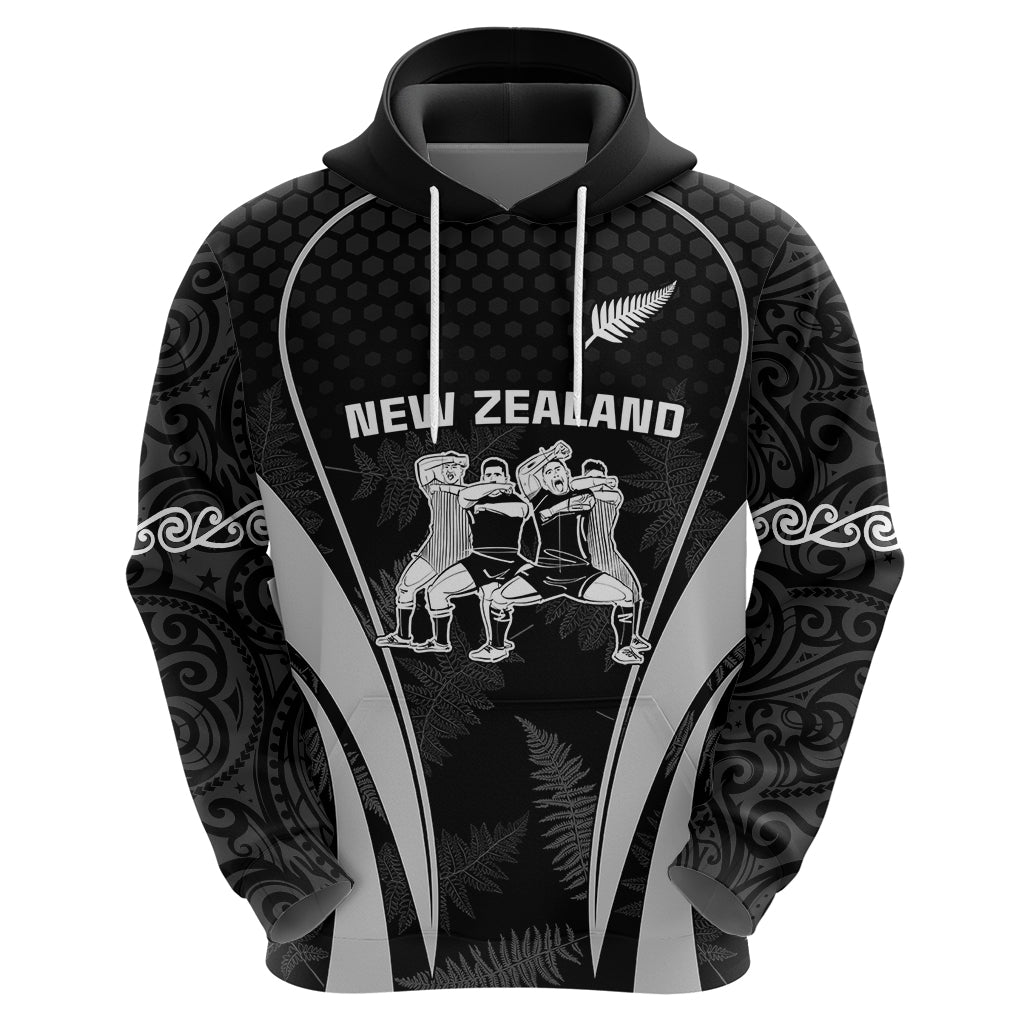 Custom New Zealand Aotearoa Rugby Hoodie Haka Dance Mixed Silver Fern Sporty Style LT9 - Polynesian Pride