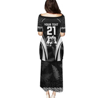 Custom New Zealand Aotearoa Rugby Puletasi Haka Dance Mixed Silver Fern Sporty Style LT9 - Polynesian Pride