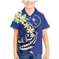 FSM Chuuk State Polynesian Shark Tattoo Personalised Family Matching Mermaid Dress and Hawaiian Shirt