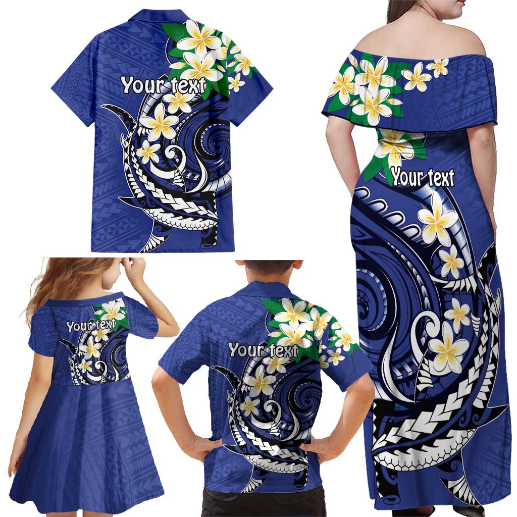 FSM Chuuk State Polynesian Shark Tattoo Personalised Family Matching Off Shoulder Maxi Dress and Hawaiian Shirt