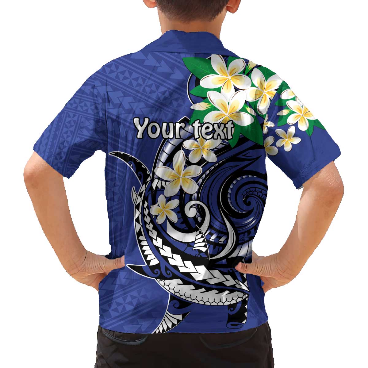 FSM Chuuk State Polynesian Shark Tattoo Personalised Family Matching Puletasi and Hawaiian Shirt