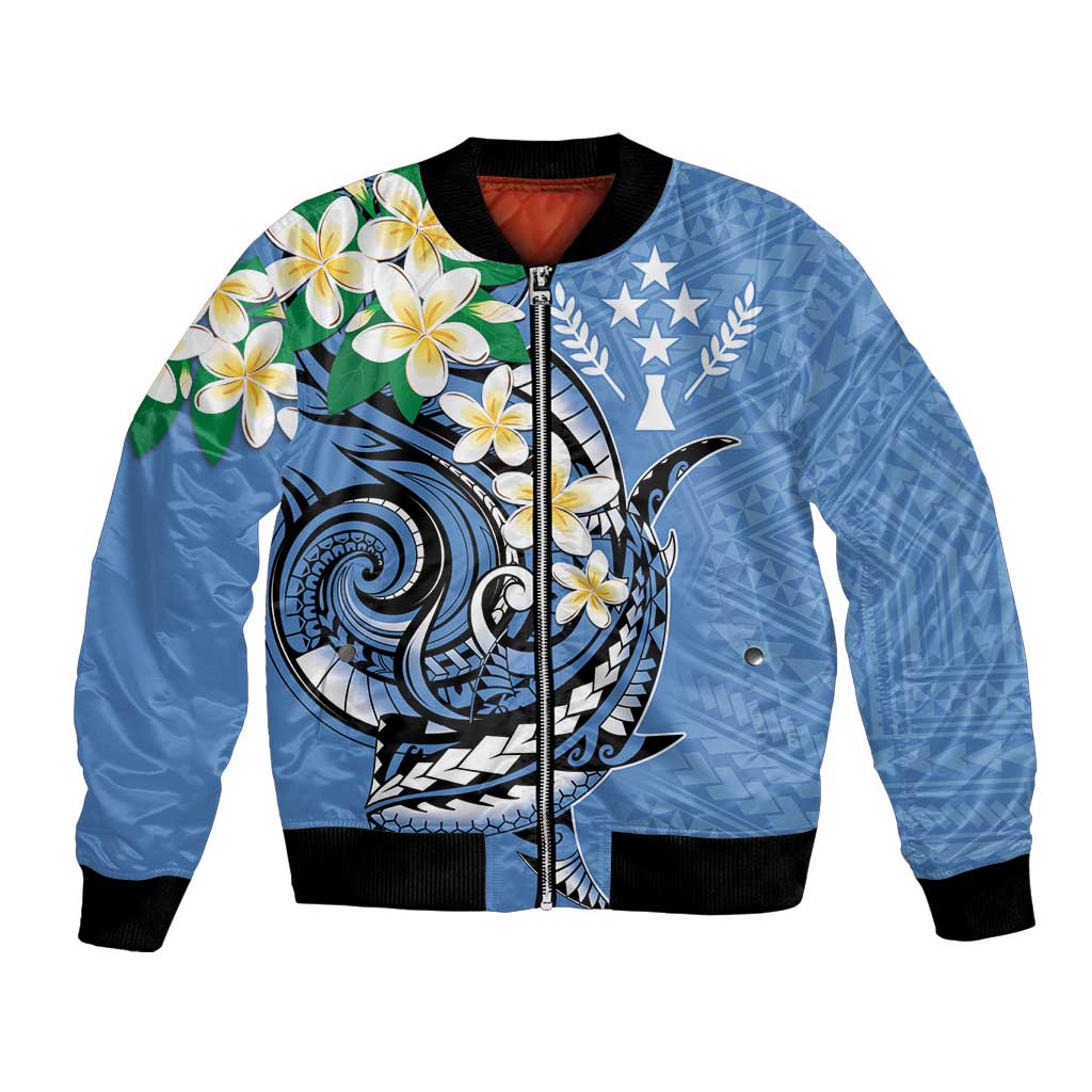 FSM Kosrae Polynesian Shark Tattoo Personalised Bomber Jacket