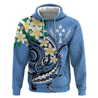 FSM Kosrae Polynesian Shark Tattoo Personalised Zip Hoodie