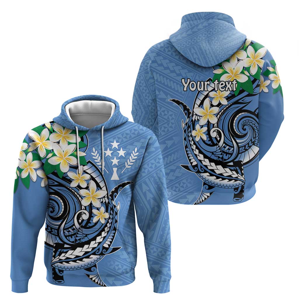 FSM Kosrae Polynesian Shark Tattoo Personalised Zip Hoodie