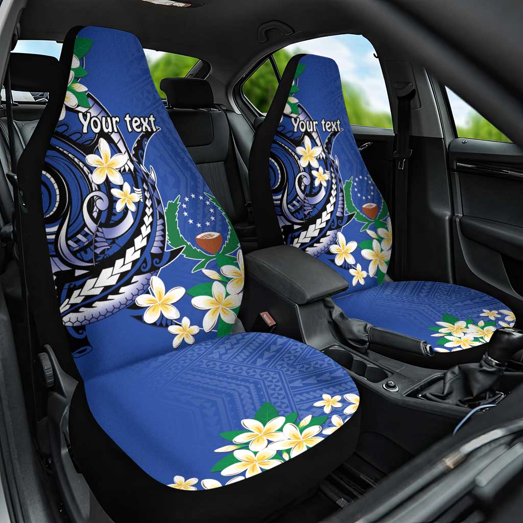 FSM Pohnpei Polynesian Shark Tattoo Personalised Car Seat Cover