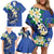 FSM Pohnpei Polynesian Shark Tattoo Personalised Family Matching Off Shoulder Short Dress and Hawaiian Shirt