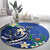 FSM Pohnpei Polynesian Shark Tattoo Personalised Round Carpet