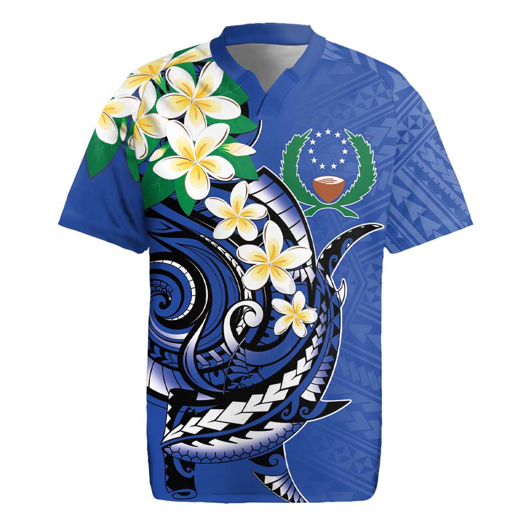 FSM Pohnpei Polynesian Shark Tattoo Personalised Rugby Jersey