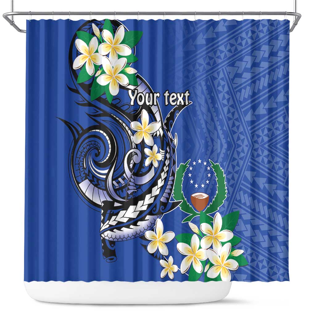 FSM Pohnpei Polynesian Shark Tattoo Personalised Shower Curtain