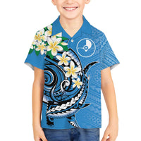 FSM Yap State Polynesian Shark Tattoo Personalised Family Matching Puletasi and Hawaiian Shirt