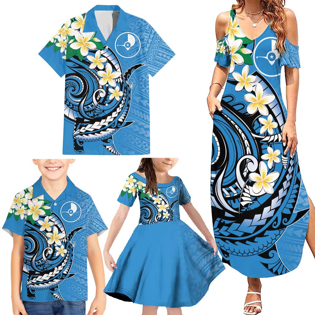 FSM Yap State Polynesian Shark Tattoo Personalised Family Matching Summer Maxi Dress and Hawaiian Shirt