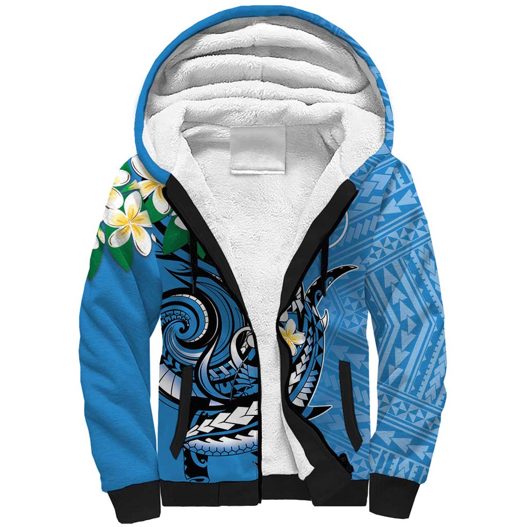 FSM Yap State Polynesian Shark Tattoo Personalised Sherpa Hoodie