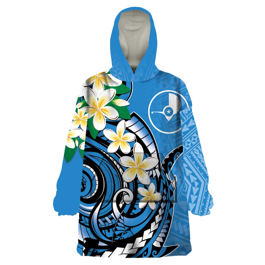 FSM Yap State Polynesian Shark Tattoo Personalised Wearable Blanket Hoodie