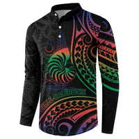 New Caledonia Polynesian Tatoo Personalised Button Sweatshirt