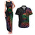 New Caledonia Polynesian Tatoo Personalised Couples Matching Tank Maxi Dress and Hawaiian Shirt