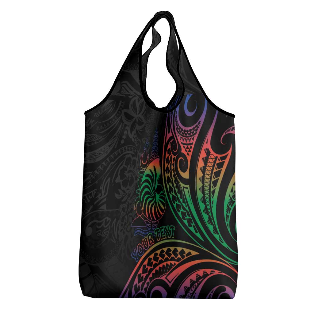 New Caledonia Polynesian Tatoo Personalised Grocery Bag