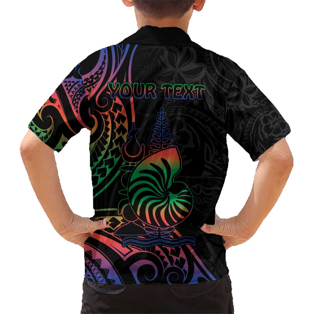 New Caledonia Polynesian Tatoo Personalised Hawaiian Shirt