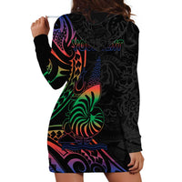New Caledonia Polynesian Tatoo Personalised Hoodie Dress