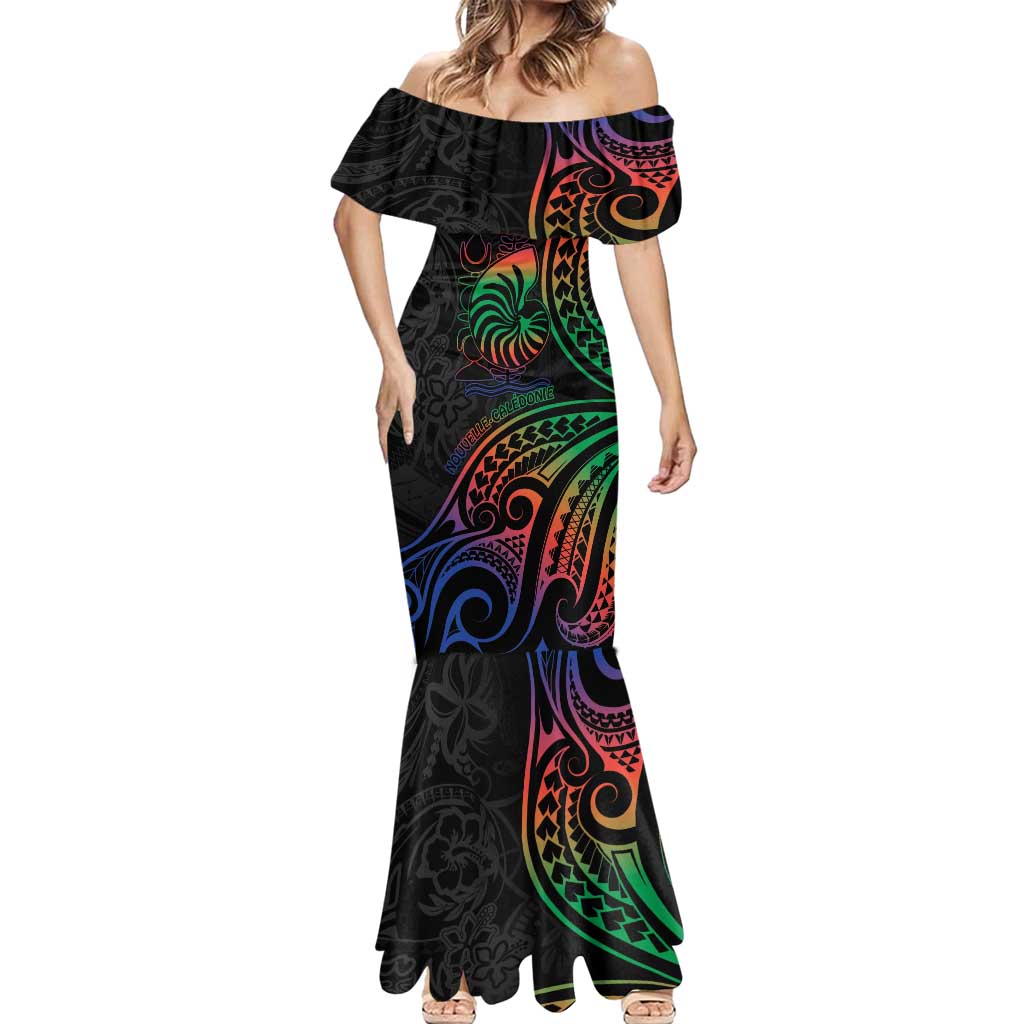 New Caledonia Polynesian Tatoo Personalised Mermaid Dress