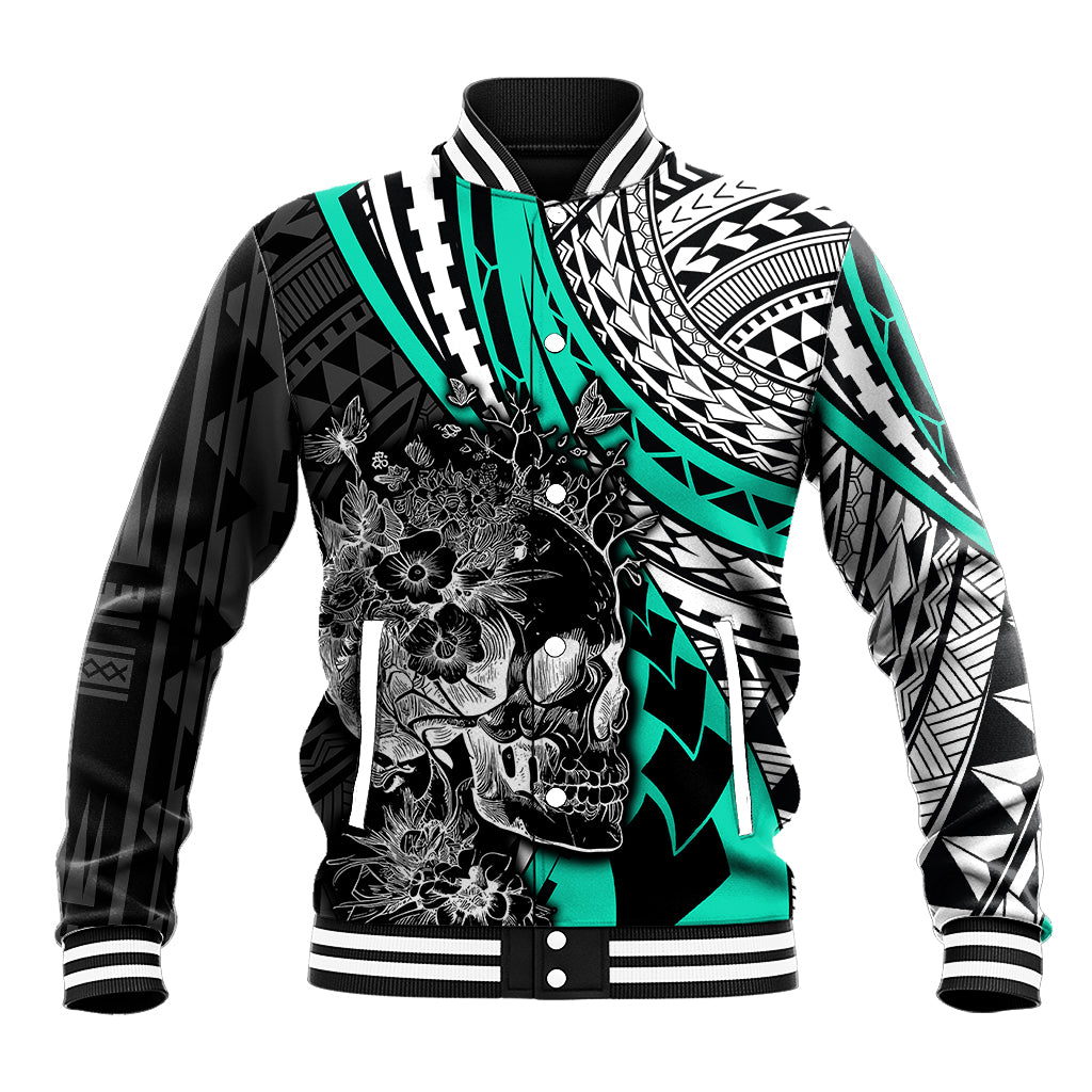 personalised-polynesia-skull-baseball-jacket-tattoo-in-the-style-of-maori-with-marine-life-aqua
