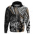 Personalised Polynesia Skull Hoodie Tattoo In The Style Of Maori With Marine Life Gold LT9 - Polynesian Pride