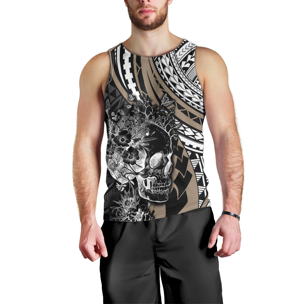 personalised-polynesia-skull-men-tank-top-tattoo-in-the-style-of-maori-with-marine-life-gold