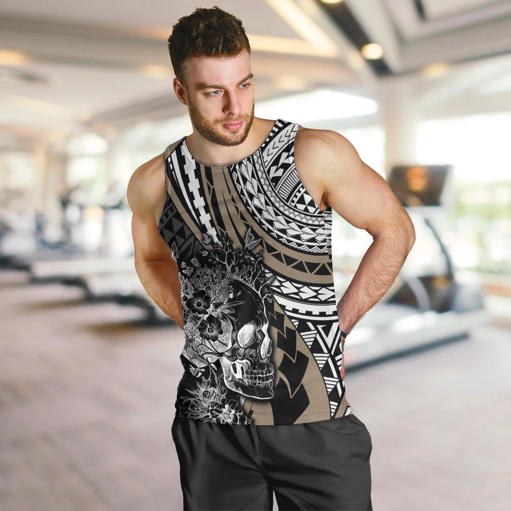 personalised-polynesia-skull-men-tank-top-tattoo-in-the-style-of-maori-with-marine-life-gold