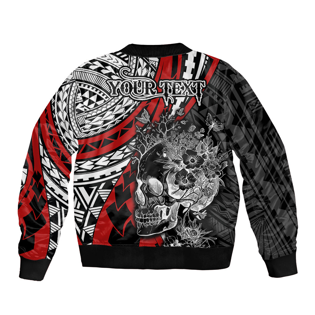 personalised-polynesia-skull-bomber-jacket-tattoo-in-the-style-of-maori-with-marine-life-red