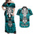 personalised-polynesia-skull-couples-matching-off-shoulder-maxi-dress-and-hawaiian-shirt-with-boars-tusk-aqua-arty-vibe