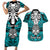 personalised-polynesia-skull-couples-matching-short-sleeve-bodycon-dress-and-hawaiian-shirt-with-boars-tusk-aqua-arty-vibe