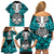 personalised-polynesia-skull-family-matching-off-shoulder-short-dress-and-hawaiian-shirt-with-boars-tusk-aqua-arty-vibe