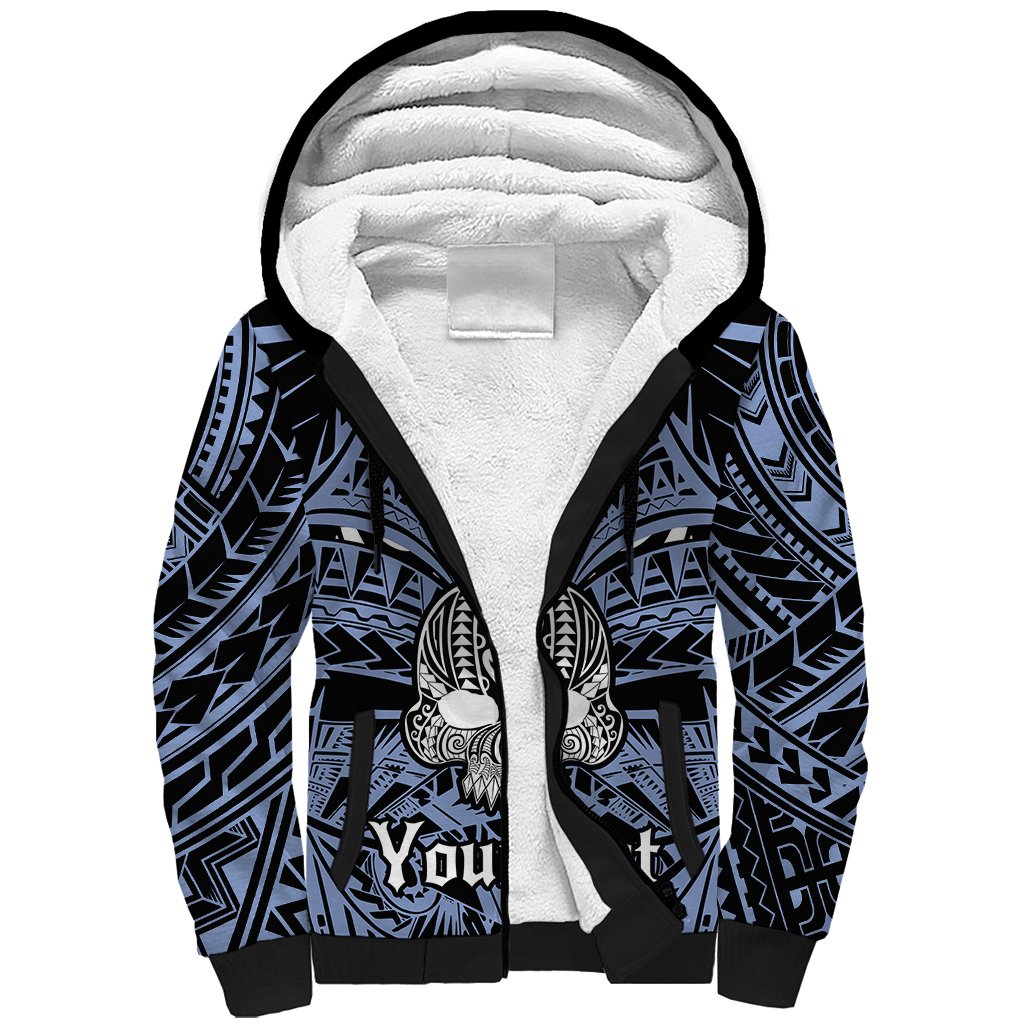 personalised-polynesia-skull-sherpa-hoodie-with-boars-tusk-blue-arty-vibe