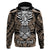 Personalised Polynesia Skull Hoodie With Boars Tusk Gold Arty Vibe LT9 Gold - Polynesian Pride