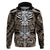 Personalised Polynesia Skull Hoodie With Boars Tusk Gold Arty Vibe LT9 - Polynesian Pride