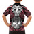 personalised-polynesia-skull-family-matching-off-shoulder-short-dress-and-hawaiian-shirt-with-boars-tusk-pink-arty-vibe