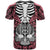 Personalised Polynesia Skull T Shirt With Boars Tusk Pink Arty Vibe LT9 - Polynesian Pride