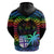 Fiji LGBT Hoodie Love Is Love Tapa Pattern Rainbow Water Color LT9 - Polynesian Pride