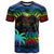 Fiji LGBT T Shirt Love Is Love Tapa Pattern Rainbow Water Color LT9 Black - Polynesian Pride