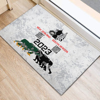 New Zealand South Africa Rugby Rubber Doormat History Commemorative World Cup Winners Unique LT9 - Polynesian Pride