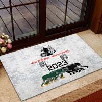 New Zealand South Africa Rugby Rubber Doormat History Commemorative World Cup Winners Unique LT9 - Polynesian Pride