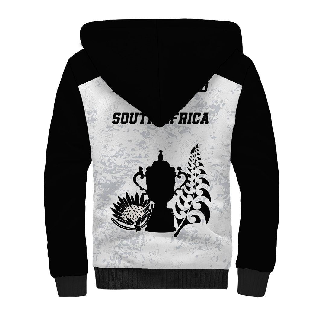 New Zealand South Africa Rugby Sherpa Hoodie History Commemorative World Cup Winners Unique LT9 - Polynesian Pride