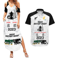 Custom New Zealand South Africa Rugby Couples Matching Summer Maxi Dress and Hawaiian Shirt History Commemorative World Cup Winners Unique LT9 White - Polynesian Pride
