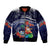 Felis Pusgua Guam Santa Bomber Jacket Merry Christmas with Polynesian Tribal