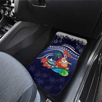 Felis Pusgua Guam Santa Car Mats Merry Christmas with Polynesian Tribal