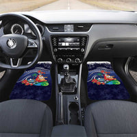 Felis Pusgua Guam Santa Car Mats Merry Christmas with Polynesian Tribal