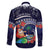 Felis Pusgua Guam Santa Family Matching Puletasi and Hawaiian Shirt Merry Christmas with Polynesian Tribal