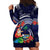 Felis Pusgua Guam Santa Hoodie Dress Merry Christmas with Polynesian Tribal