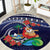 Felis Pusgua Guam Santa Round Carpet Merry Christmas with Polynesian Tribal